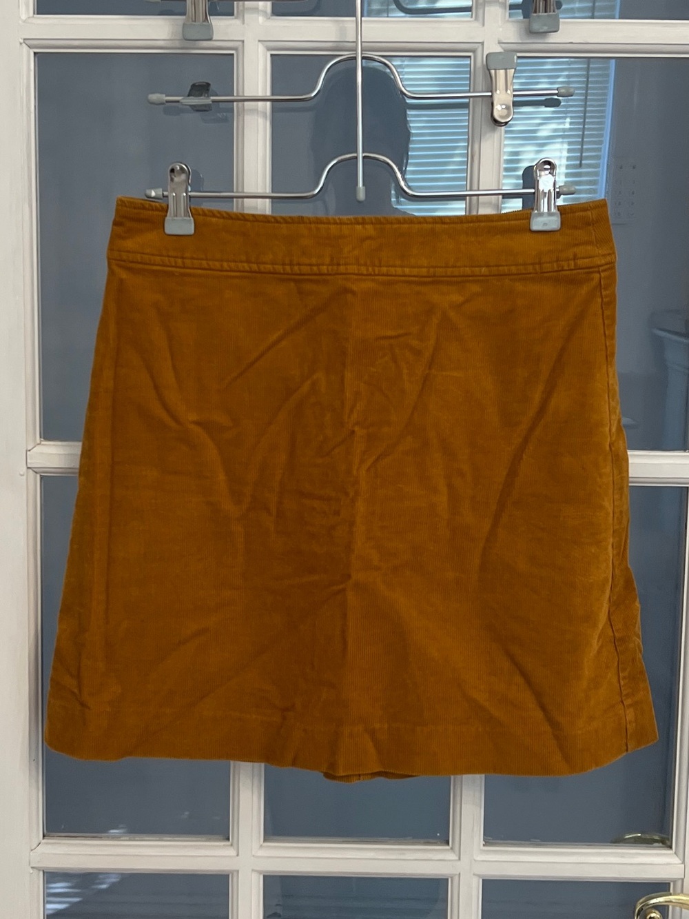 J. CREW Women’s Mustard Gold Corduroy A-Line Mini Skirt Stretch Size 4